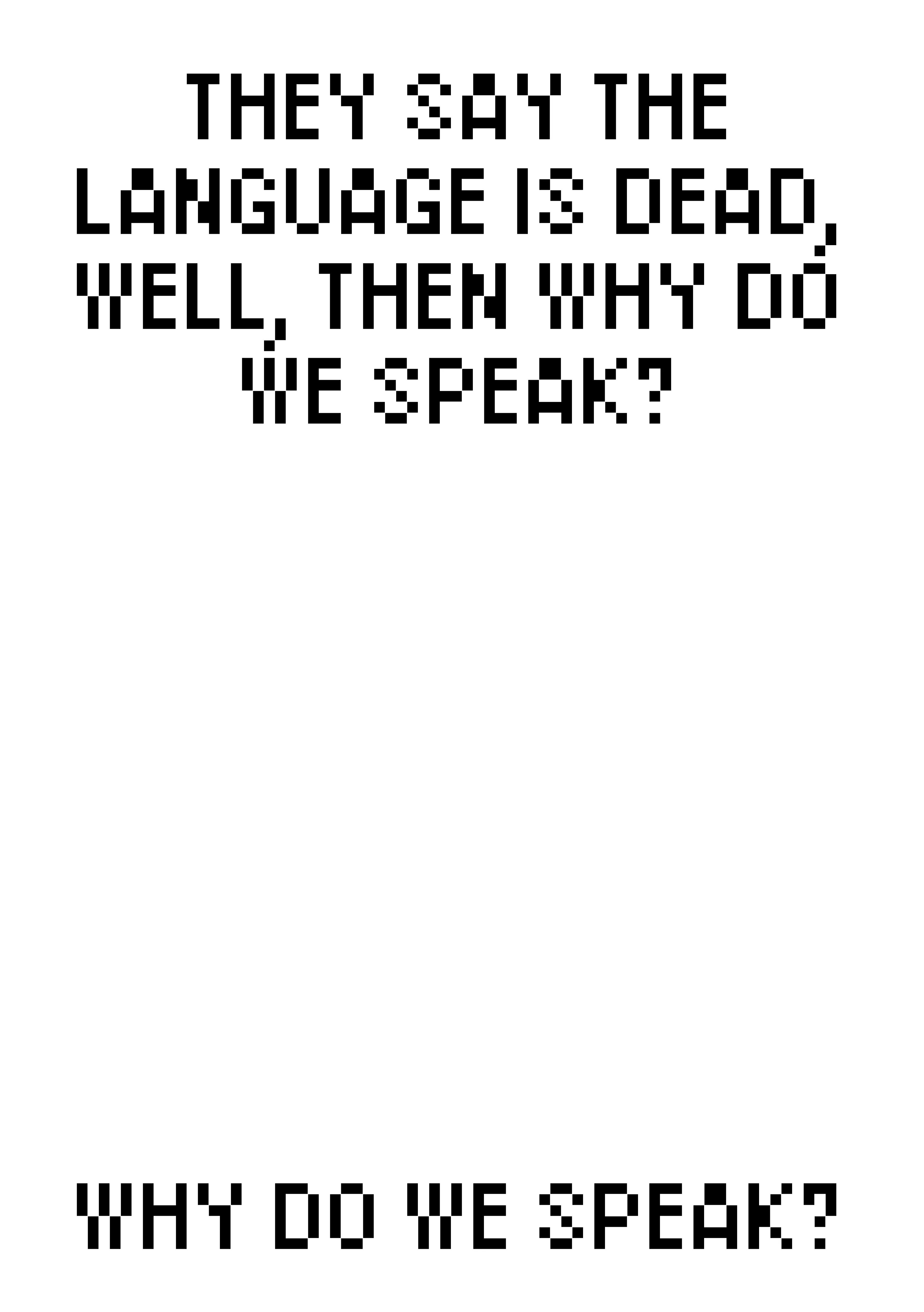Why Do We Speak?